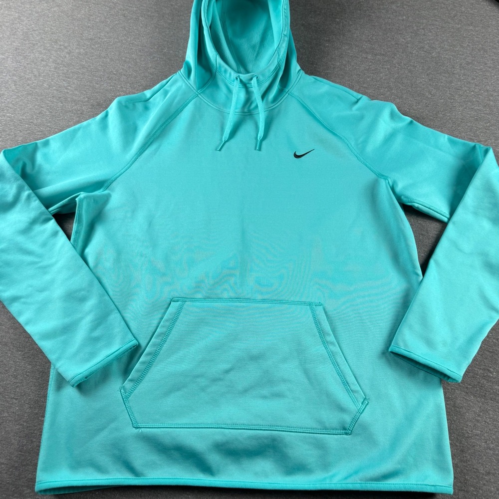 Nike‎ Womens Dri-FIT Hoodie Turquoise Teal Athletic Sweatshirt Large RN56323